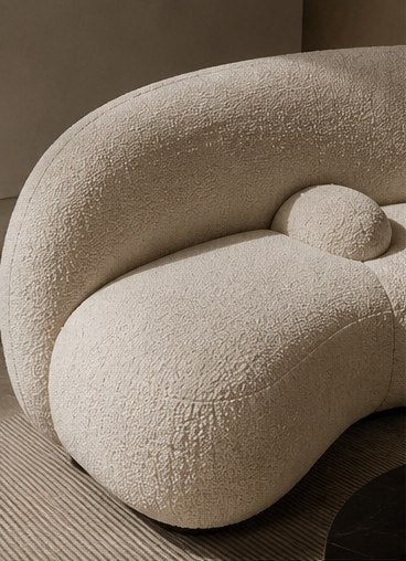 Close detail of the boucle cover